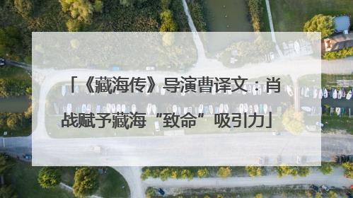 《藏海传》导演曹译文：肖战赋予藏海“致命”吸引力