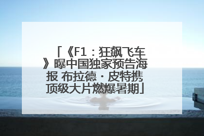 《F1：狂飙飞车》曝中国独家预告海报 布拉德・皮特携顶级大片燃爆暑期