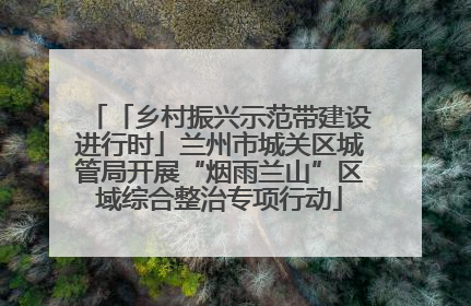 「乡村振兴示范带建设进行时」兰州市城关区城管局开展“烟雨兰山”区域综合整治专项行动