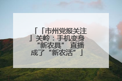 「市州党报关注」关岭：手机变身“新农具” 直播成了“新农活”