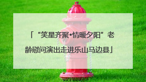 “笑星齐聚•情暖夕阳”老龄慰问演出走进乐山马边县