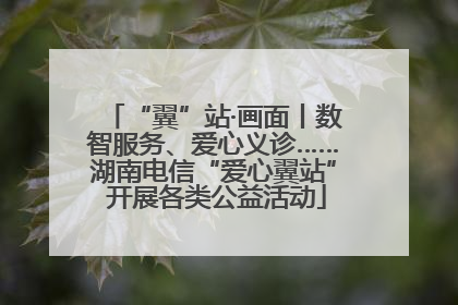“翼”站·画面丨数智服务、爱心义诊……湖南电信“爱心翼站” 开展各类公益活动