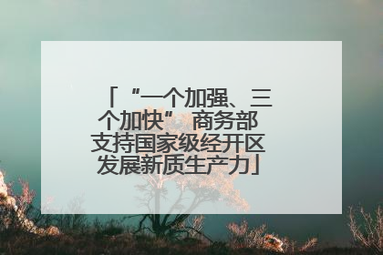 “一个加强、三个加快” 商务部支持国家级经开区发展新质生产力