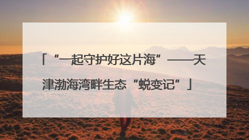 “一起守护好这片海”——天津渤海湾畔生态“蜕变记”
