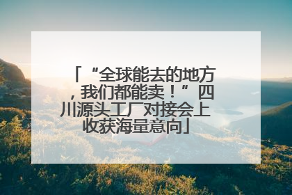 “全球能去的地方，我们都能卖！”四川源头工厂对接会上收获海量意向