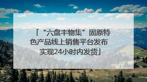 “六盘丰物集”固原特色产品线上销售平台发布 实现24小时内发货