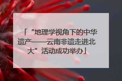“地理学视角下的中华遗产——云南非遗走进北大”活动成功举办
