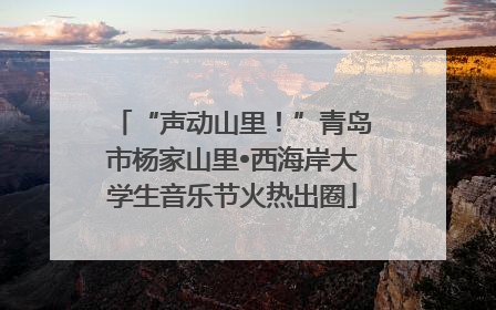 “声动山里！”青岛市杨家山里•西海岸大学生音乐节火热出圈
