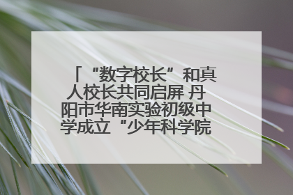 “数字校长”和真人校长共同启屏 丹阳市华南实验初级中学成立“少年科学院”共筑科技创新梦