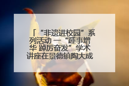 “非遗进校园”系列活动 一“踵事增华 踔厉奋发”学术讲座在景德镇陶大成功举办（图）