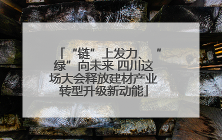 “链”上发力、“绿”向未来 四川这场大会释放建材产业转型升级新动能