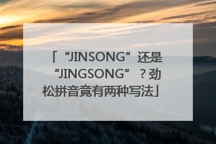 “JINSONG”还是“JINGSONG”？劲松拼音竟有两种写法