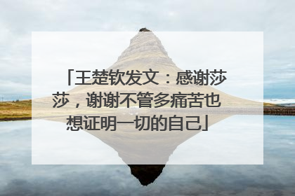 王楚钦发文：感谢莎莎，谢谢不管多痛苦也想证明一切的自己