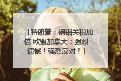 特朗普：钢铝关税加倍 欧盟加拿大：强烈遗憾！强烈反对！