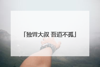 独臂大叔 吾道不孤