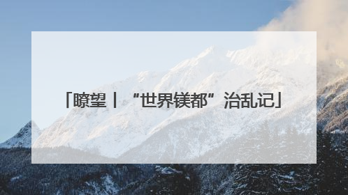 瞭望丨“世界镁都”治乱记
