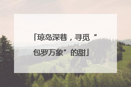 琼岛深巷，寻觅“包罗万象”的甜