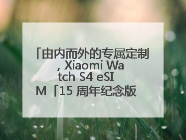 由内而外的专属定制，Xiaomi Watch S4 eSIM「15 周年纪念版」震撼登场