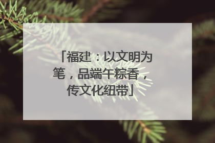 福建：以文明为笔，品端午粽香，传文化纽带