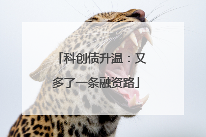 科创债升温：又多了一条融资路