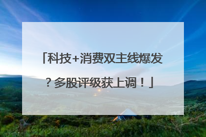 科技+消费双主线爆发？多股评级获上调！