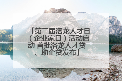 第二届洛龙人才日（企业家日）活动启动 首批洛龙人才贷、助企贷发布
