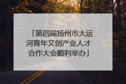 第四届扬州市大运河青年文创产业人才合作大会顺利举办