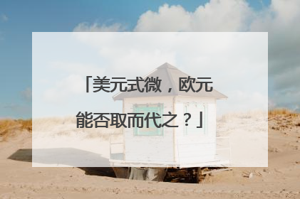 美元式微，欧元能否取而代之？