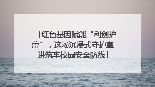 红色基因赋能“利剑护蕾”，这场沉浸式守护宣讲筑牢校园安全防线