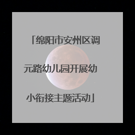 绵阳市安州区调元路幼儿园开展幼小衔接主题活动