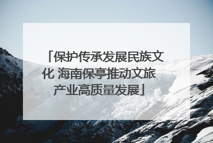 保护传承发展民族文化 海南保亭推动文旅产业高质量发展