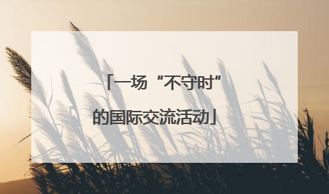 一场“不守时”的国际交流活动
