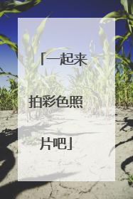 一起来拍彩色照片吧