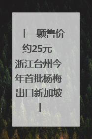 一颗售价约25元 浙江台州今年首批杨梅出口新加坡