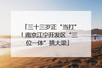 三十三岁正“当打”！南京江宁开发区“三位一体”挑大梁