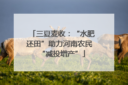 三夏麦收：“水肥还田”助力河南农民“减投增产”