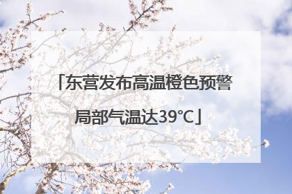 东营发布高温橙色预警 局部气温达39℃