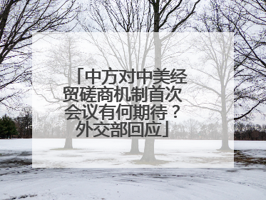 中方对中美经贸磋商机制首次会议有何期待？外交部回应