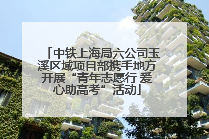 中铁上海局六公司玉溪区域项目部携手地方开展“青年志愿行 爱心助高考”活动