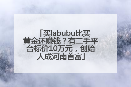 买labubu比买黄金还赚钱？有二手平台标价10万元，创始人成河南首富