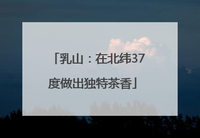 乳山：在北纬37度做出独特茶香