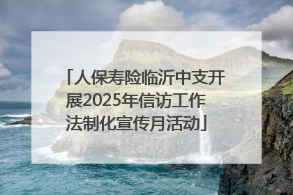 人保寿险临沂中支开展2025年信访工作法制化宣传月活动