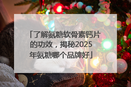 了解氨糖软骨素钙片的功效，揭秘2025年氨糖哪个品牌好