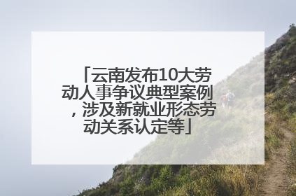 云南发布10大劳动人事争议典型案例，涉及新就业形态劳动关系认定等