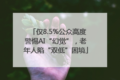 仅8.5%公众高度警惕AI“幻觉”，老年人陷“双低”困境