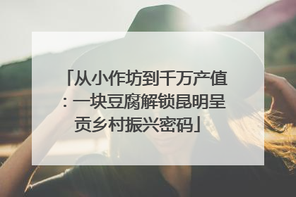 从小作坊到千万产值：一块豆腐解锁昆明呈贡乡村振兴密码