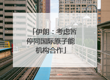 伊朗：考虑暂停同国际原子能机构合作