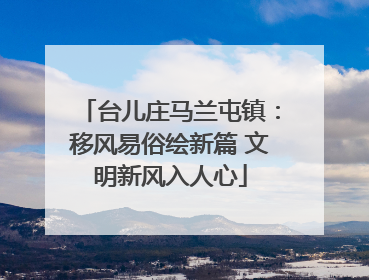 台儿庄马兰屯镇：移风易俗绘新篇 文明新风入人心