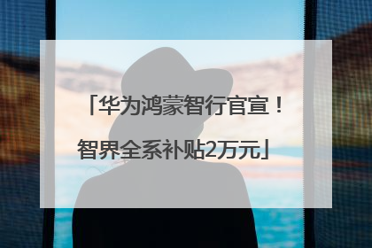 华为鸿蒙智行官宣！智界全系补贴2万元