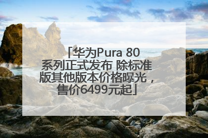 华为Pura 80系列正式发布 除标准版其他版本价格曝光，售价6499元起